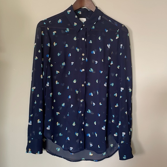 A new day sheer button up blouse - Picture 4 of 16